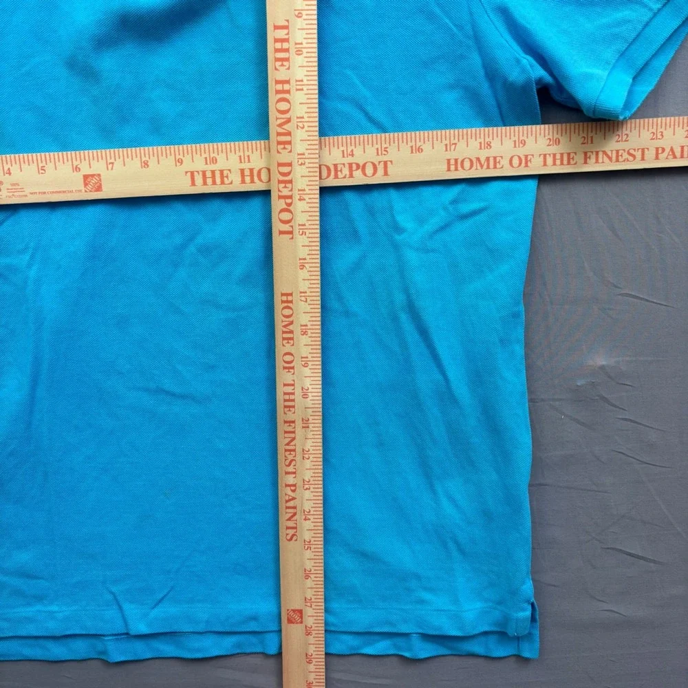 Polo Ralph Lauren Mens Classic Fit Polo Shirt Turquoise Blue Yellow Pony Size M